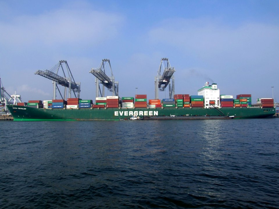 Ever Develop p2, at the Amazone harbour, Port of Rotterdam, Holland 16-Jan-2005