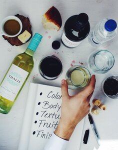 Glass alcohol tasting