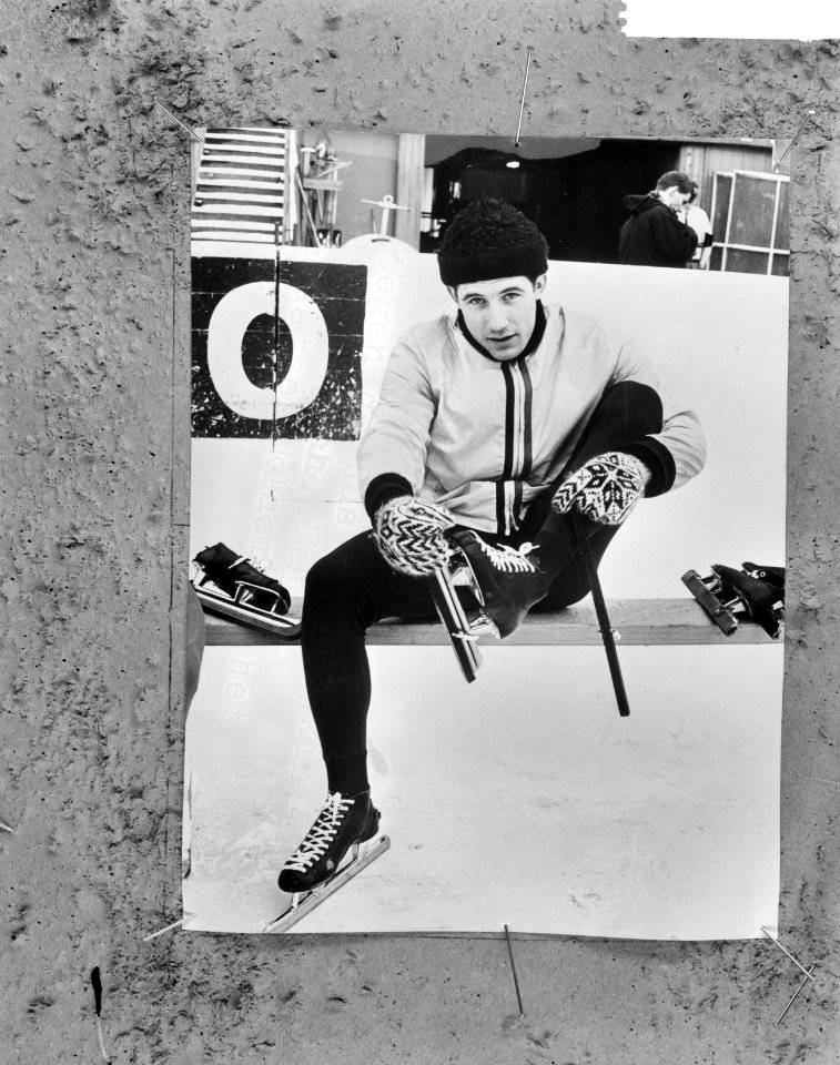 Europese schaatskampioenschappen te Gotenburg, Kees Verkerk maakt zijn schaatsen, Bestanddeelnr 917-3915