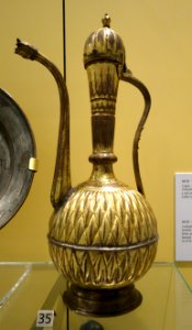 Ewer or tombak, Turkey, Ottoman dynasty, 18th century, gilded copper - Royal Ontario Museum - DSC04596