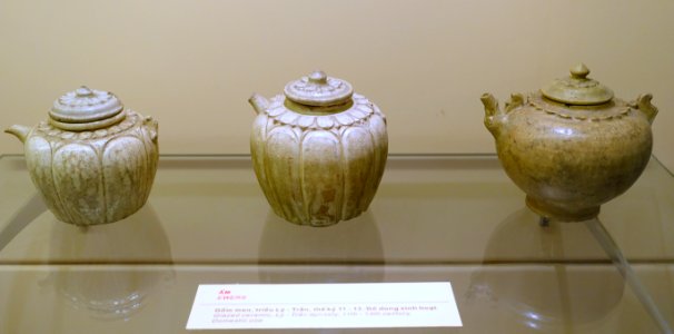 Ewers, Ly-Tran dynasty, 11th-13th century AD, glazed ceramic - National Museum of Vietnamese History - Hanoi, Vietnam - DSC05529