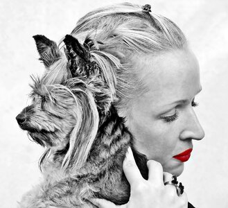 Black and white facial love