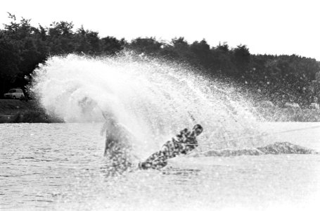 Europese Kampioenschappen Waterski op de Bosbaan. Actieopname, Bestanddeelnr 920-5780