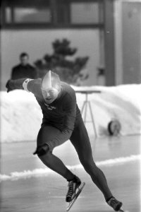 Europese kampioenschappen Schaatsen te Innsbruck. Goran Claeson (Zweden) in akti, Bestanddeelnr 923-1862