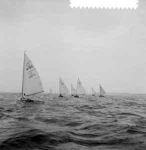 Europese kampioenschappen Olympia jollen Westeinderplassen training, Bestanddeelnr 916-7840