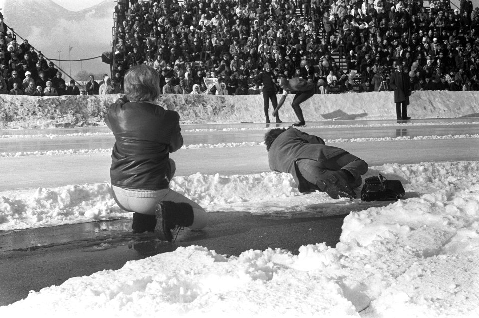 Europese kampioenschappen Schaatsen te Innsbruck. Schenk in aktie op 10.000m, ve, Bestanddeelnr 923-1870