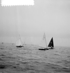 Europese kampioenschappen Olympia jollen Westeinderplassen training, Bestanddeelnr 916-7844