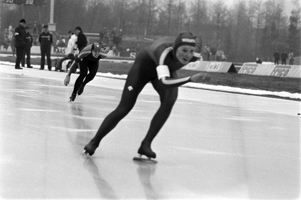 Europese kampioenschappen schaatsen dames allround in Heerenveen. Joke van Rijss, Bestanddeelnr 931-9336