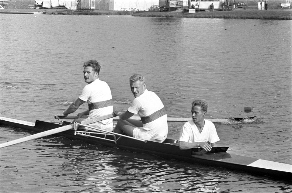 Europese roeikampioenschappen Bosbaan, twee met Duitsland ceremonie protocol, Bestanddeelnr 916-7471