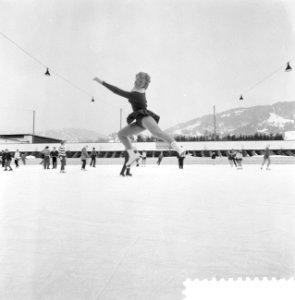 Europese schaatskampioenschap schoonrijden te Garmisch, Sjoukje Dijkstra in acti, Bestanddeelnr 910-9993
