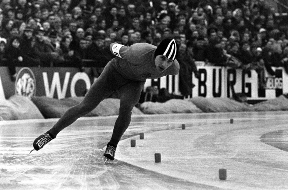 Europese Schaatskampioenschappen Deventer, Kees Verkerk aktie, Bestanddeelnr 918-7053