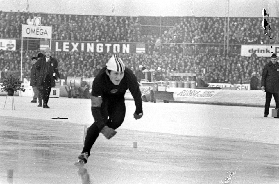 Europese Schaatskampioenschappen Deventer, Valerie Kapla in aktie op 500 meter, Bestanddeelnr 918-7049