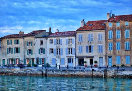 Ile de ré france colorful houses