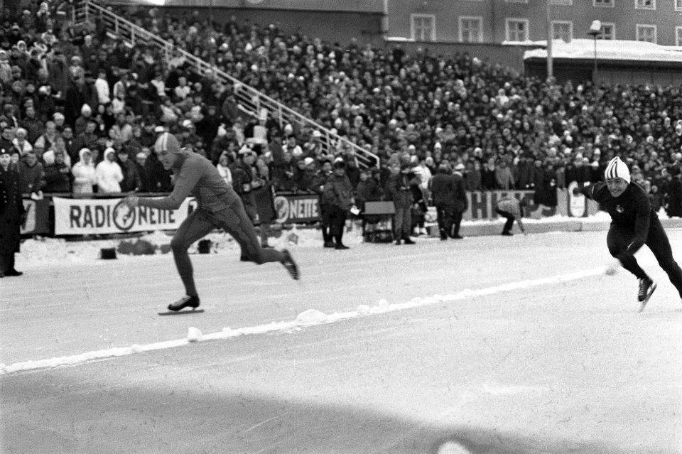 Europese Schaatskampioenschappen te Oslo, Schenk 500 meter tegen Trapentier, Bestanddeelnr 921-0280