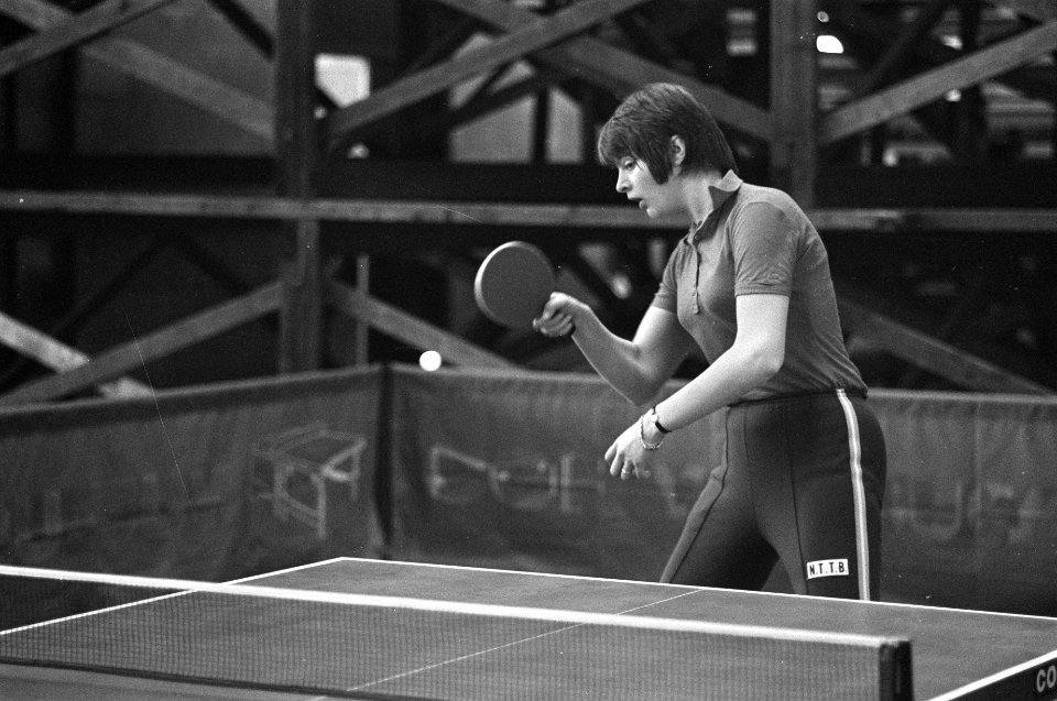 Europese tafeltenniskampioenschappen in Energiehal te Rotterdam Veronique van d, Bestanddeelnr 925-5274