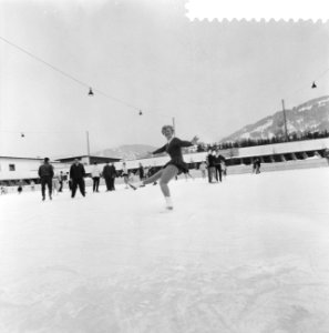 Europese schaatskampioenschap schoonrijden te Garmisch, Sjoukje Dijkstra in acti, Bestanddeelnr 910-9989