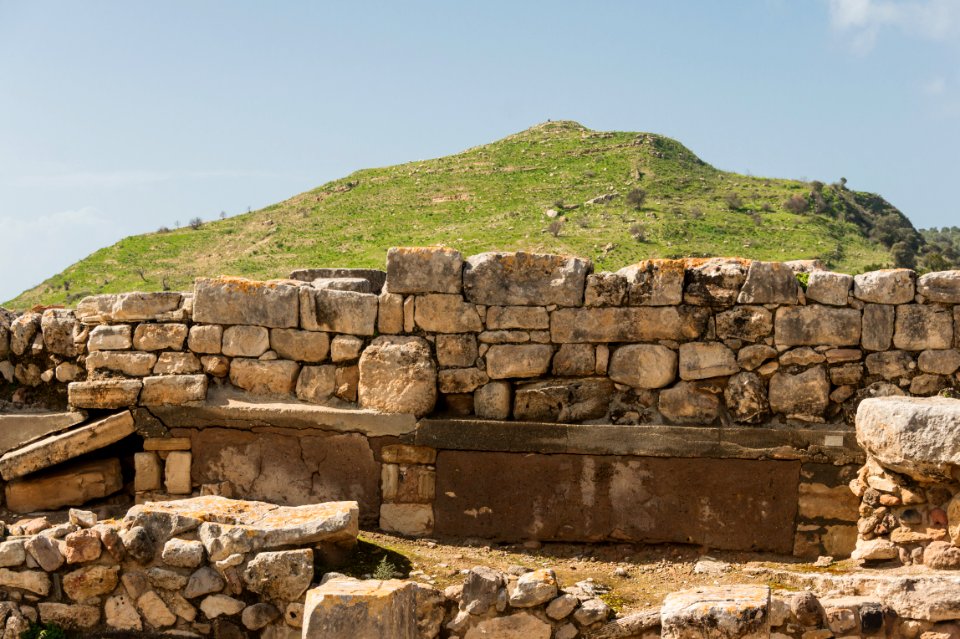 Excavations wall 1959 Phaestos Crete