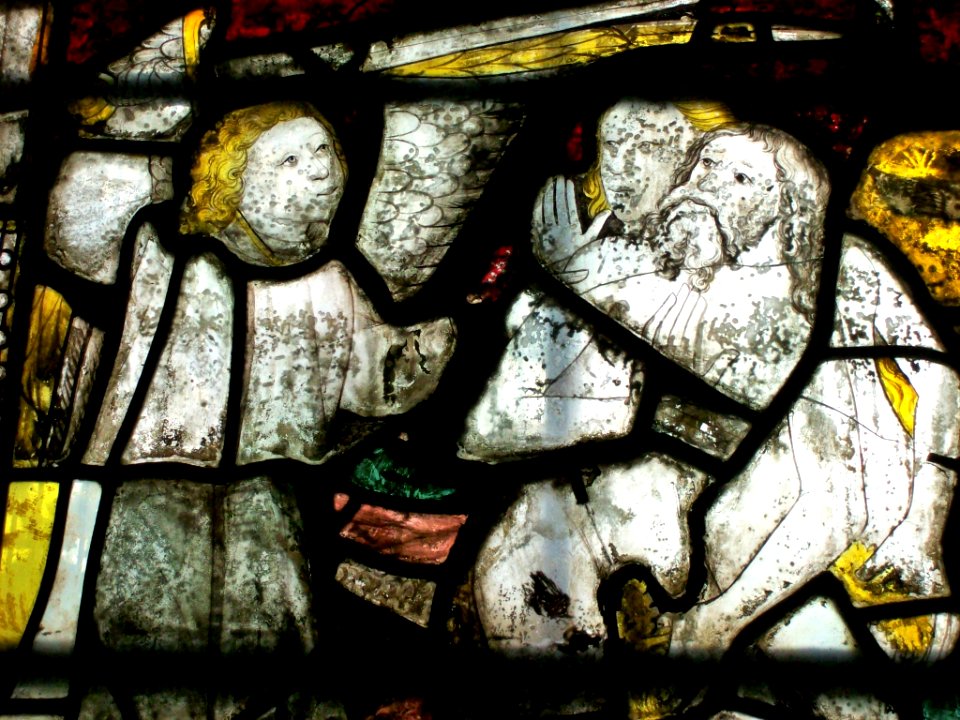 Explusion from Eden, stained glass, Great Malvern