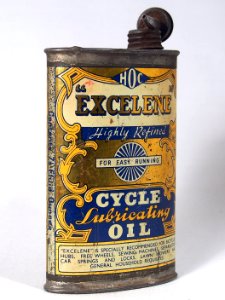 Excelene Lubricating Cycle Oil tin, pic 2
