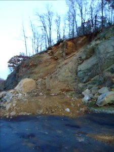 Excavation project into hillside to prevent landslides to street in Bloomingdale NJ photo