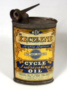 Excelene Lubricating Cycle Oil tin, pic 7