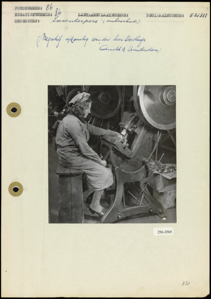 Excenterpers, onbeschut, Bestanddeelnr 256-2565