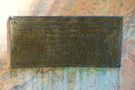 Exedra plaque 1 - Bok Tower Gardens - DSC02240