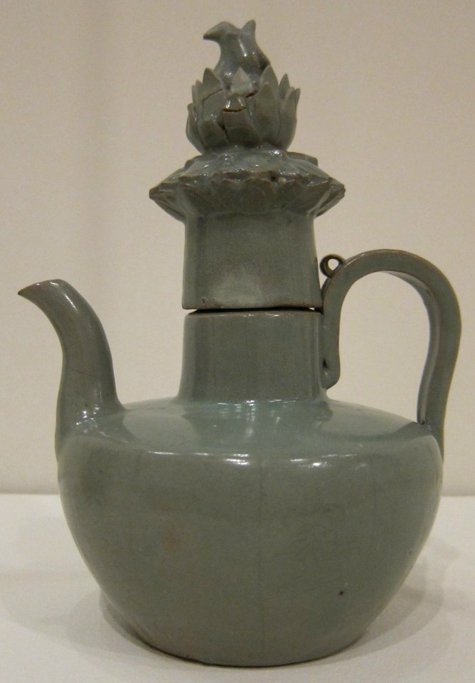 Ewer from Korea, Koryo, 12th century, stoneware with celadon glaze, Honolulu Museum of Art II