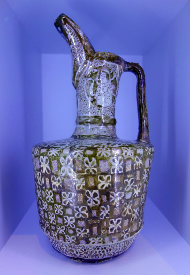 Ewer, Kashan, Iran, early 13th century AD, terracotta - Brooklyn Museum - Brooklyn, NY - DSC08331
