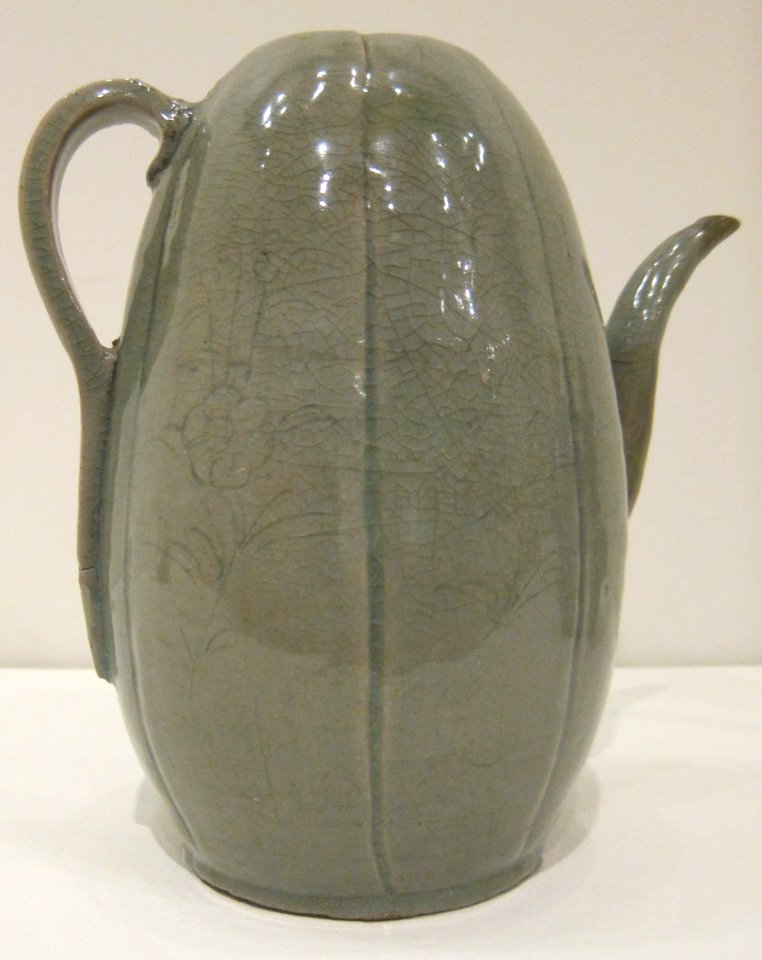 Ewer from Korea, Koryo, 12th century, stoneware with celadon glaze, Honolulu Museum of Art III