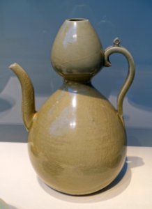 Ewer, Korea, Gangjin or Buan kilns, Goryeo period, 1100-1150 AD, stoneware, celadon, glaze - Freer Gallery of Art - DSC04942