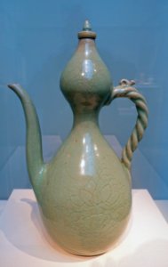 Ewer, Korea, Goryeo period, 1200-1250 AD, stoneware, celadon glaze - Freer Gallery of Art - DSC04902