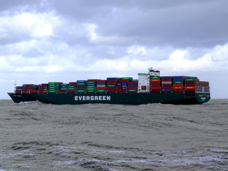 Ever Urban p7, leaving Port of Rotterdam, Holland 21-Jan-2007