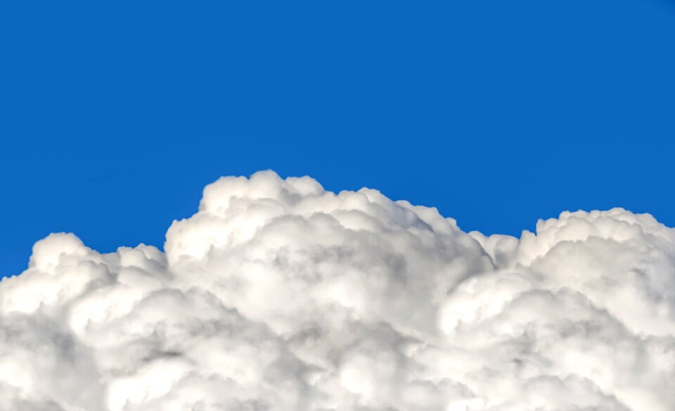 Puffy cotton blue sky