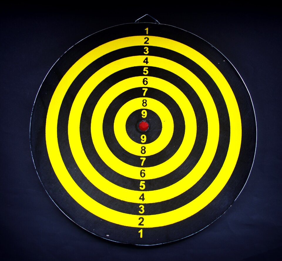 Dartboard aim focus