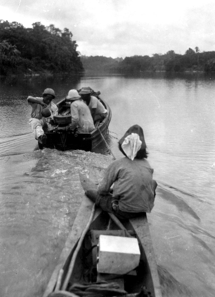 Exp. på väg nedför Baudó. Rio Baudó, Chocó, Colombia. Rio Baudó, Chocó - SMVK - 004324