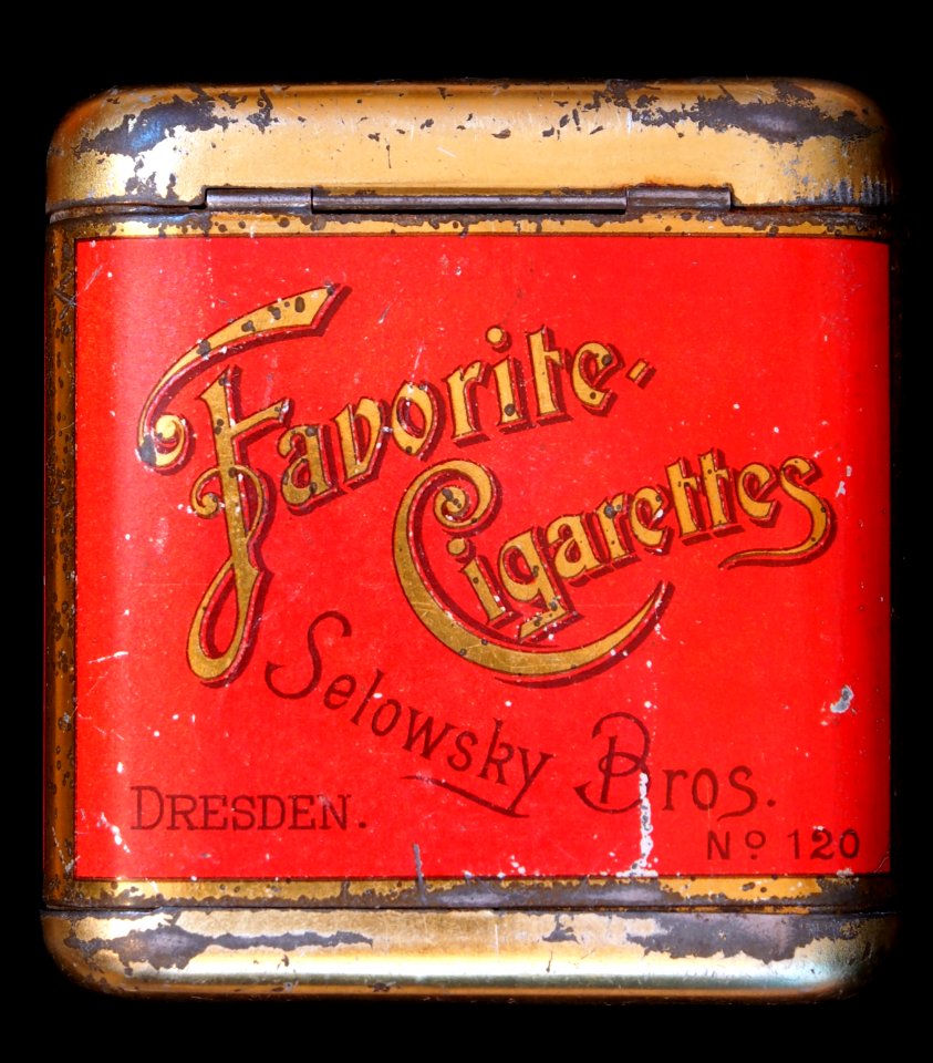Favorite Cigarettes No 120 blikje, achterkant