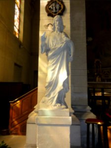 Fauville-en-Caux (Seine-Mar.) église, statue 08 Sacré Coeur de Jésus Christ