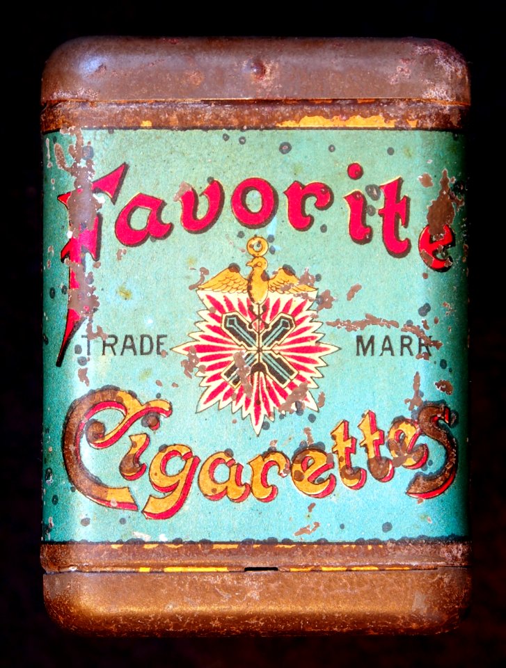 Favorite Cigarettes tin, front