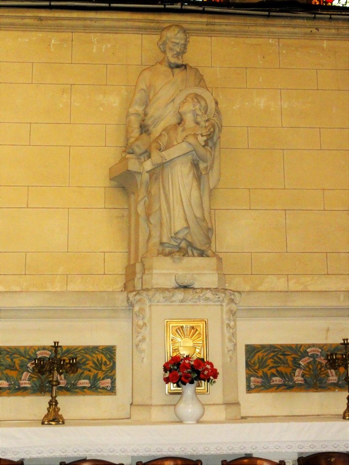 Fauville-en-Caux (Seine-Mar.) église, statue 03 St.Joseph et l'Enfant Jésus