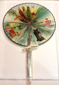Fan with Chinese figures, unidentified - Oakland Museum of California - DSC05246