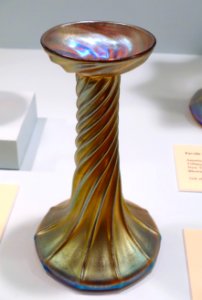 Favrile vase, Tiffany Glass and Decorating Co., New York, 1892, blown and molded iridescent glass - Krannert Art Museum, UIUC - DSC06564 photo
