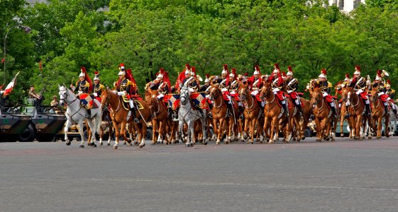 Fanfare du Régiment de Cavalerie de la Garde Républicaine Arc de Triomphe 14 juillet 2012 photo