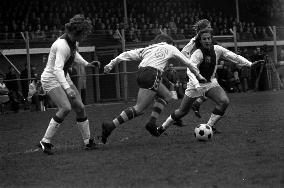 FC Groningen tegen Ajax 0-2, Neeskens scoort, Bestanddeelnr 926-2731