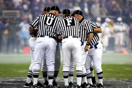 Referee football game officiating crew