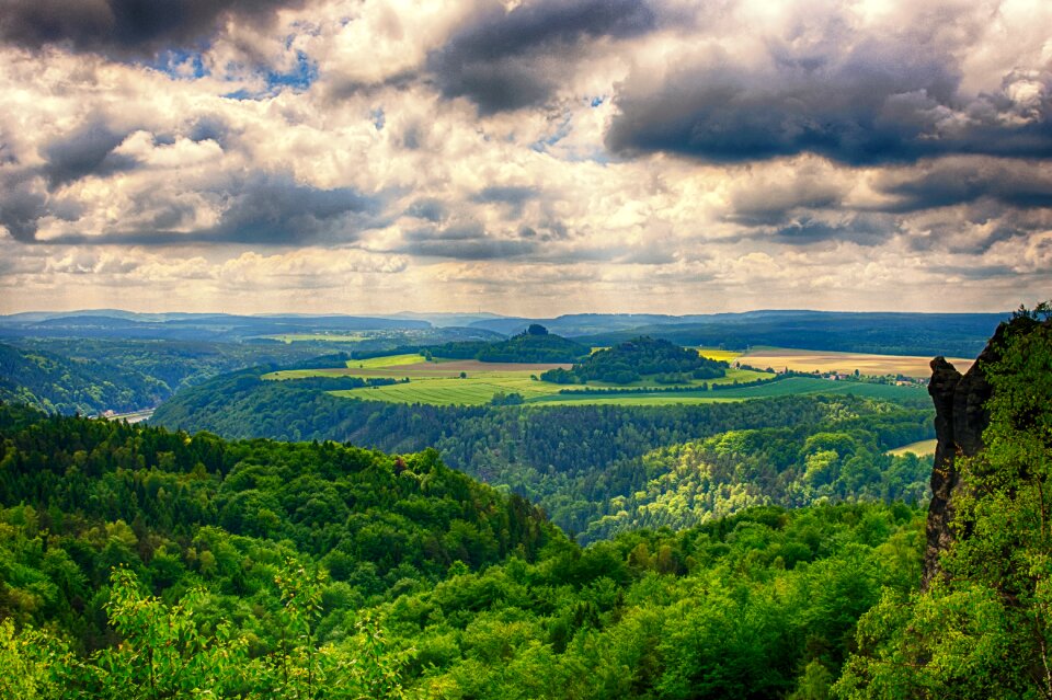 Sky clouds mountains