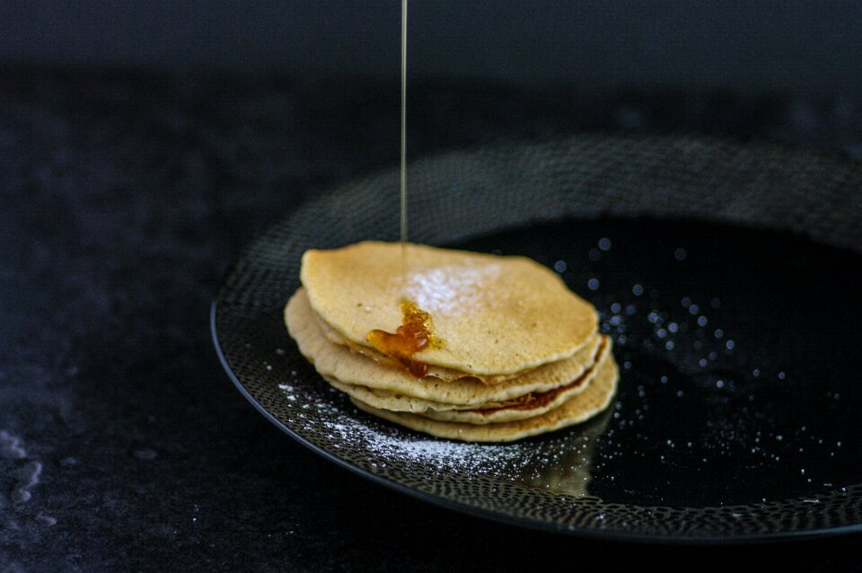 Dripping maple syrup