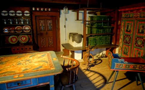 Farmhouse room from the Egerland, early 1800s, view 1 - Germanisches Nationalmuseum - Nuremberg, Germany - DSC03608