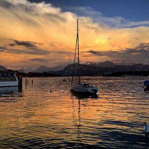 Sunset lake mood