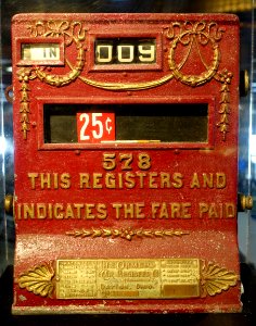 Fare payment register, Ohmer Car Register Co. - San Francisco Cable Car Museum - San Francisco, CA - DSC04009